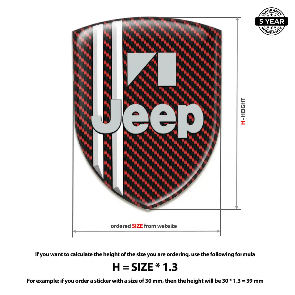 Jeep Crest Emblem Premium Dome