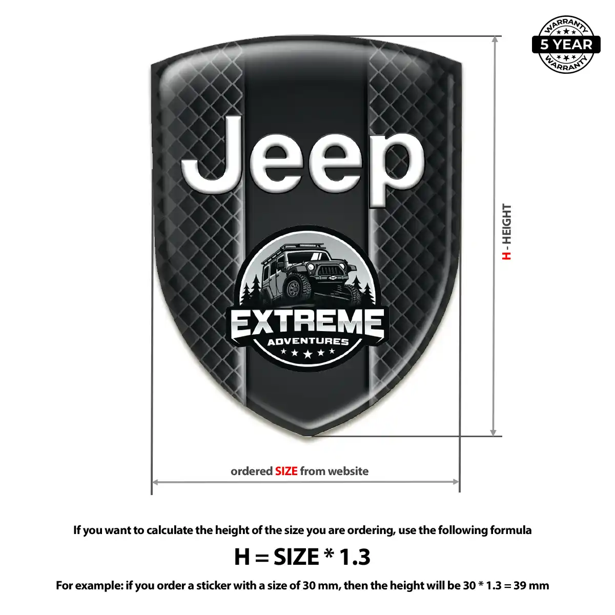 Jeep Crest Emblem Resin Luxe
