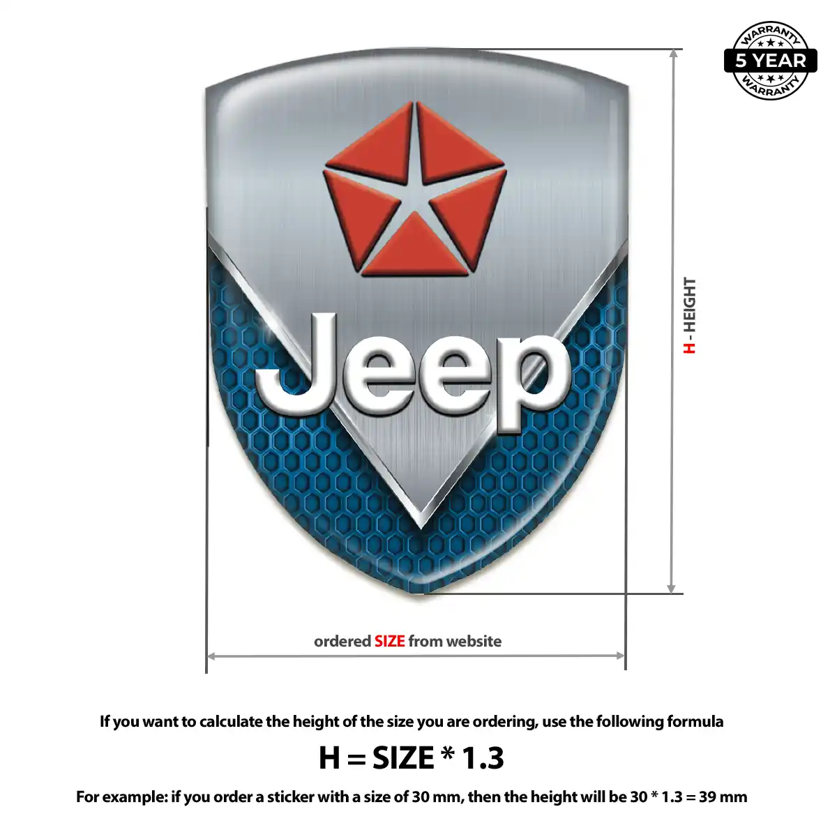 Jeep Crest Emblem Sleek Style