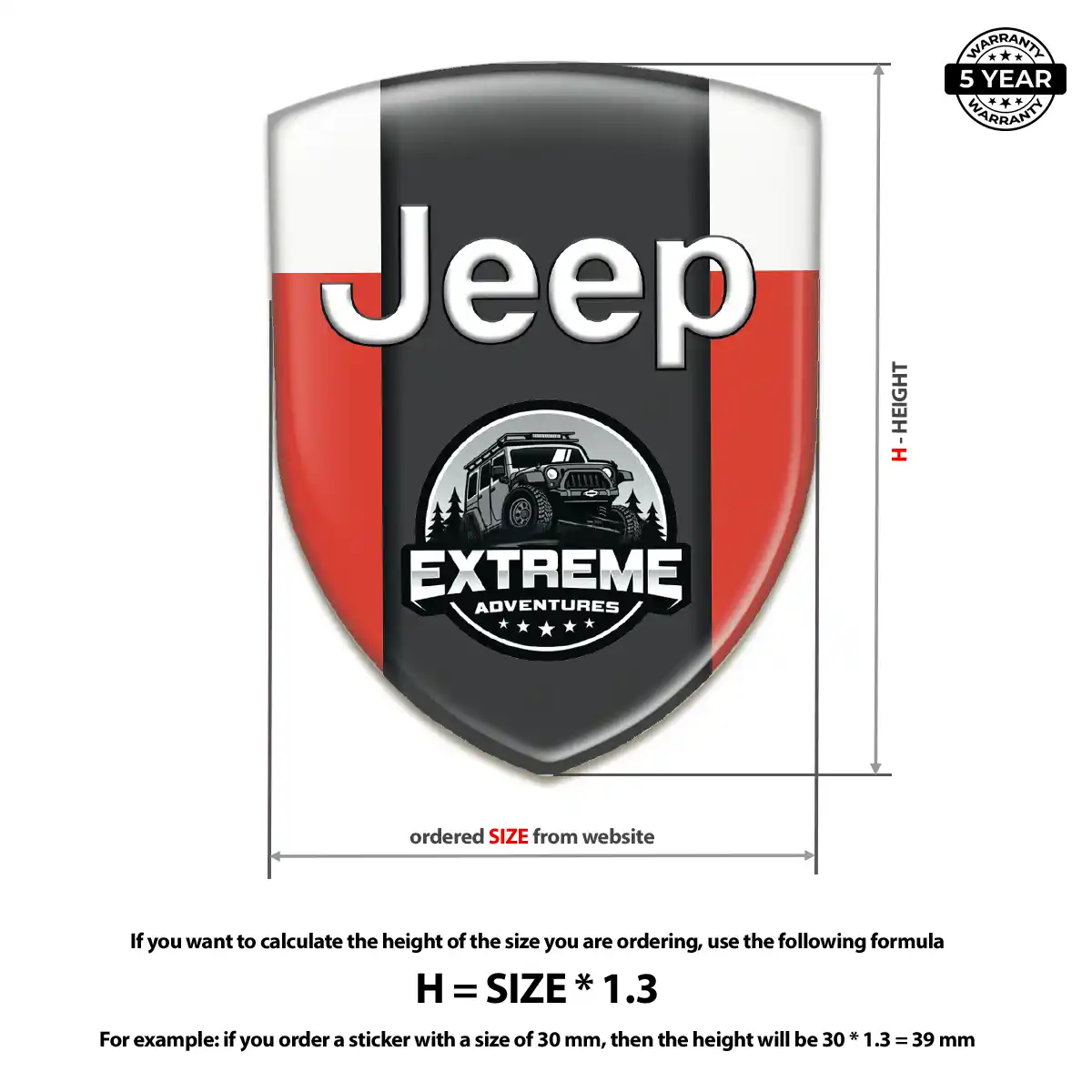 Jeep Crest Logo Emblem Cabin Style