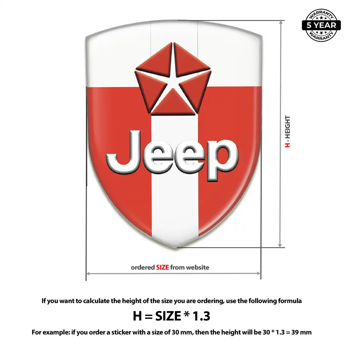 Jeep Crest Logo Emblem Deluxe Edition