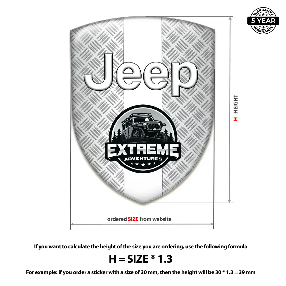 Jeep Crest Logo Emblem Exterior Luxe