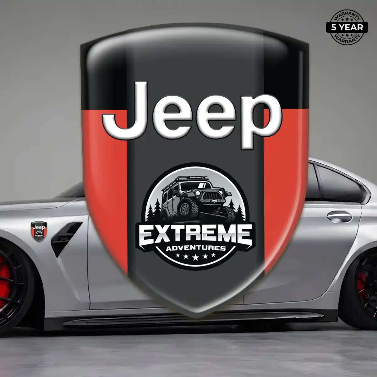 Jeep Crest Logo Emblem Premium Dome