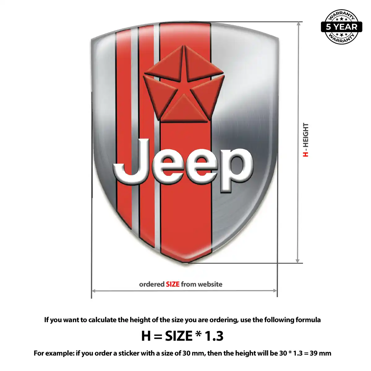 Jeep Crest Logo Emblem Prestige Line