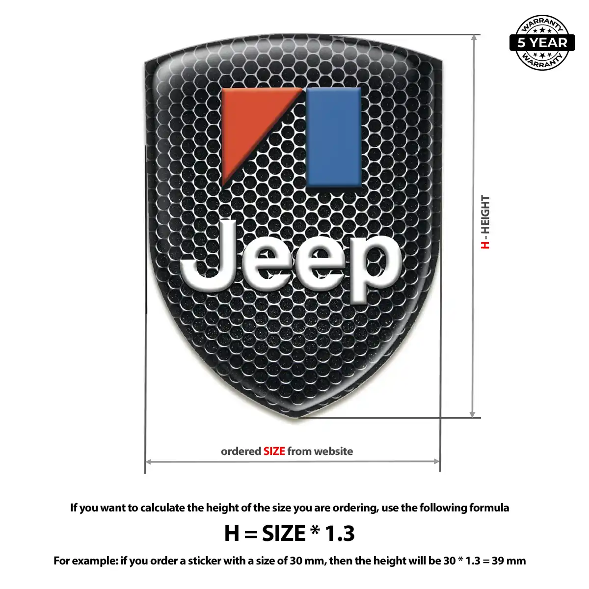 Jeep Crest Logo Emblem Prime Quality