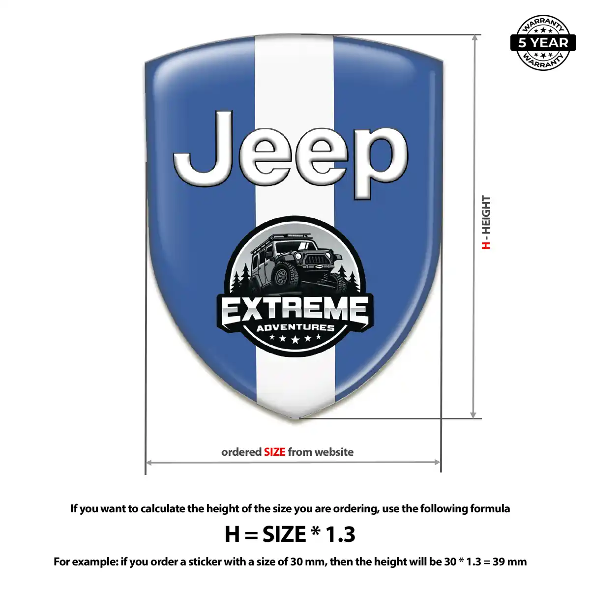 Jeep Crest Logo Emblem Resin Elite