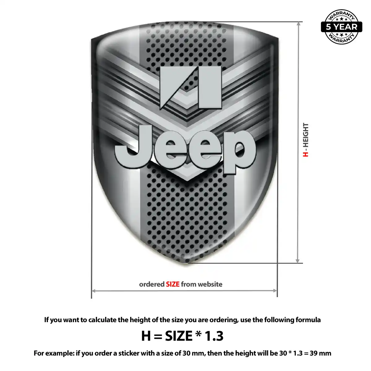 Jeep Crest Logo Emblem Signature Grade