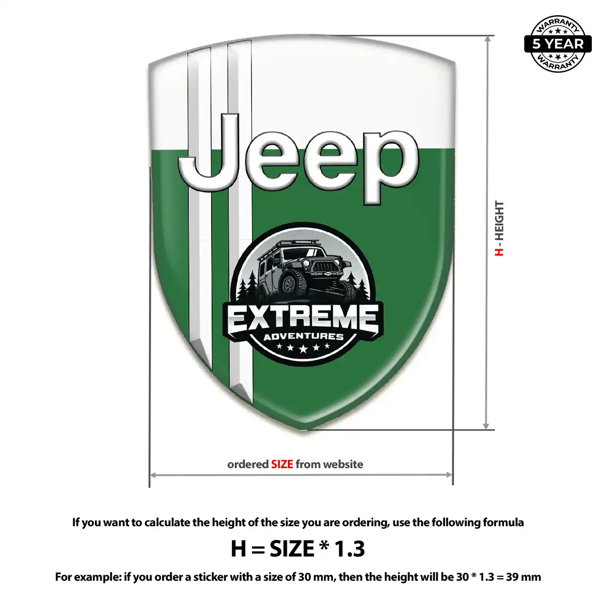 Jeep Domed Badge Elite Finish