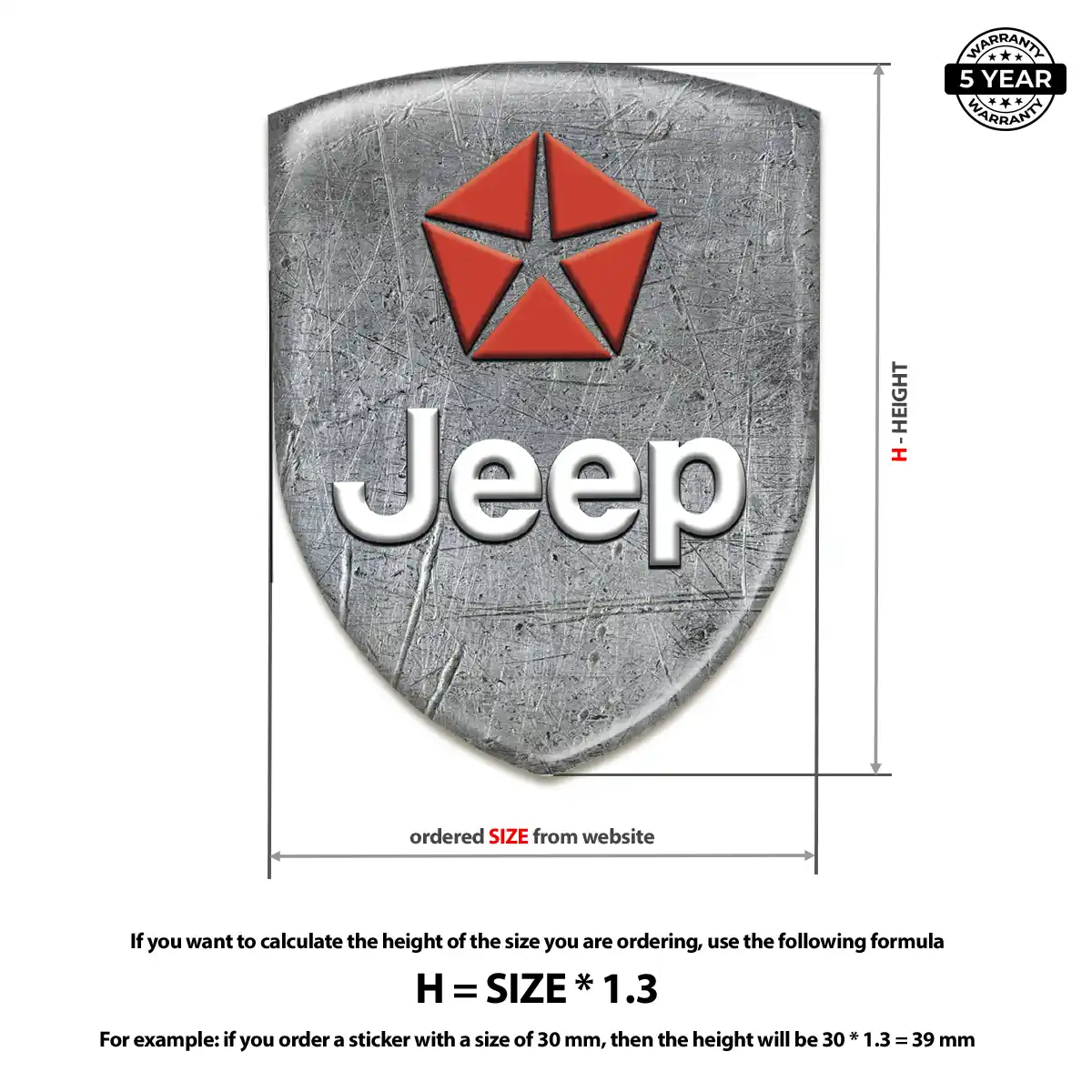 Jeep Domed Badge Interior Luxe