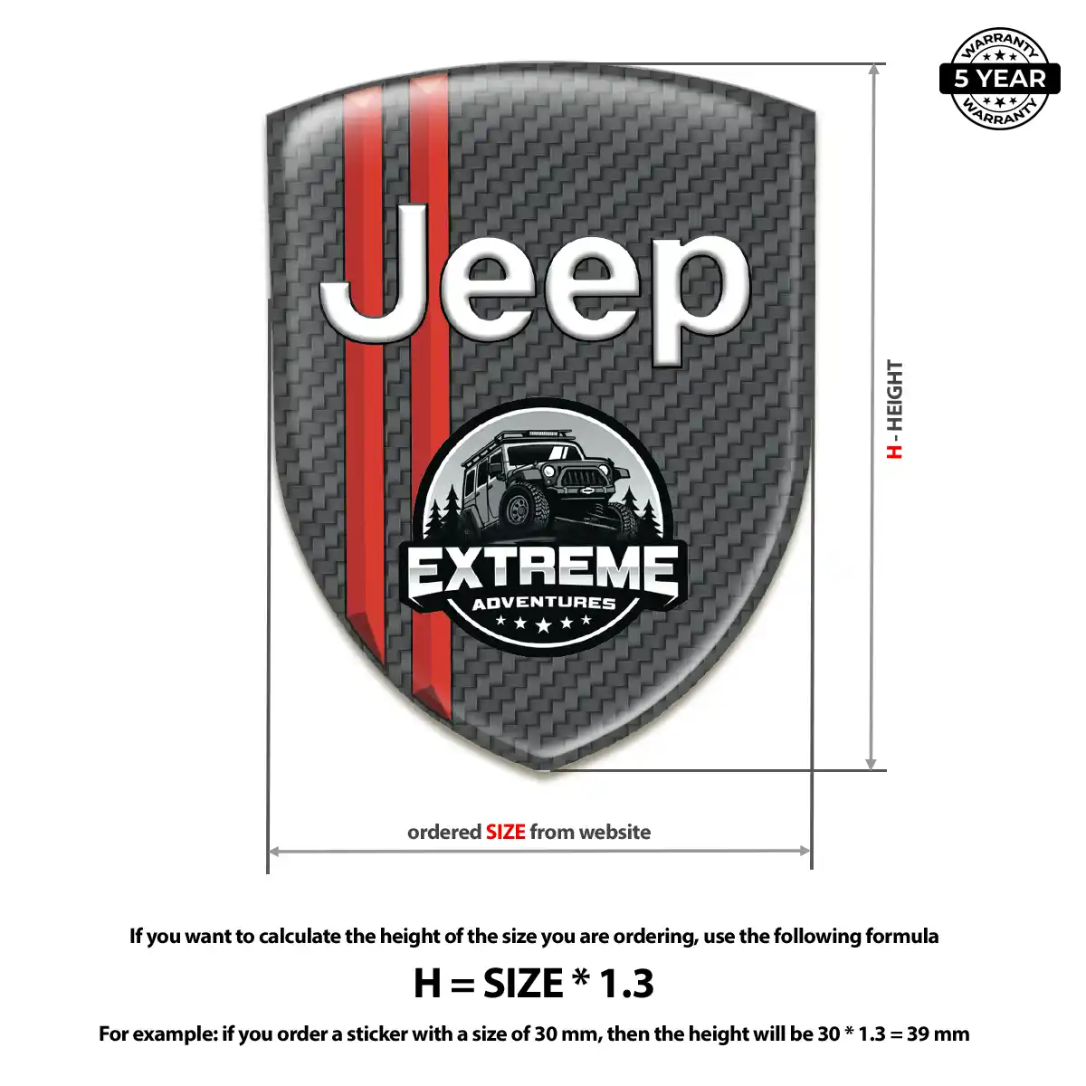 Jeep Domed Badge Opulent Line