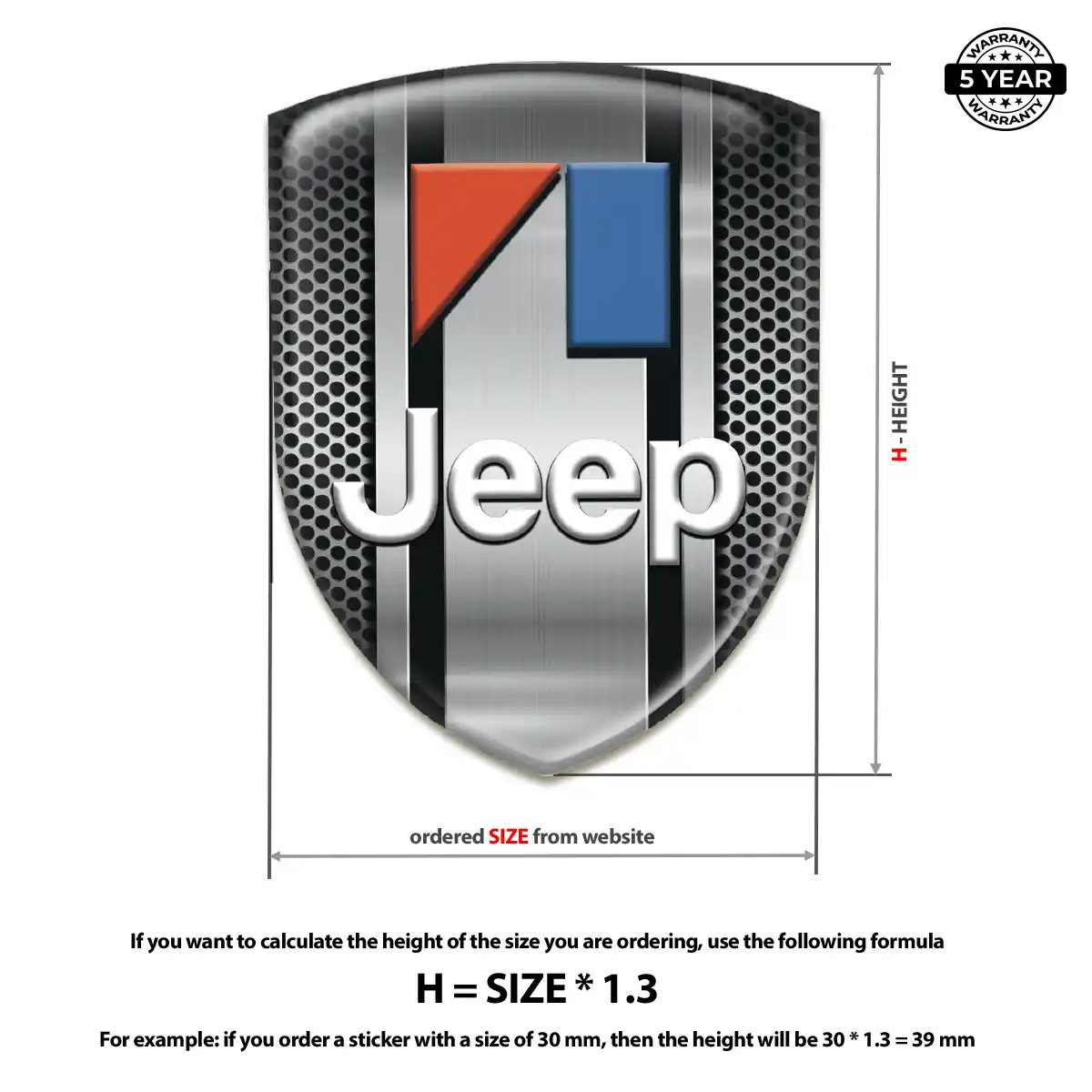 Jeep Domed Badge Outer Style