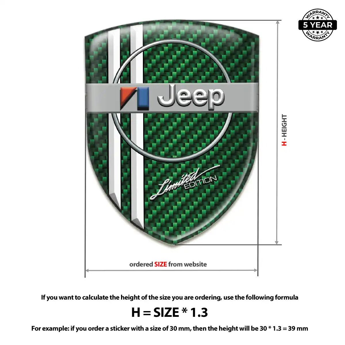 Jeep Domed Badge Premium Dome