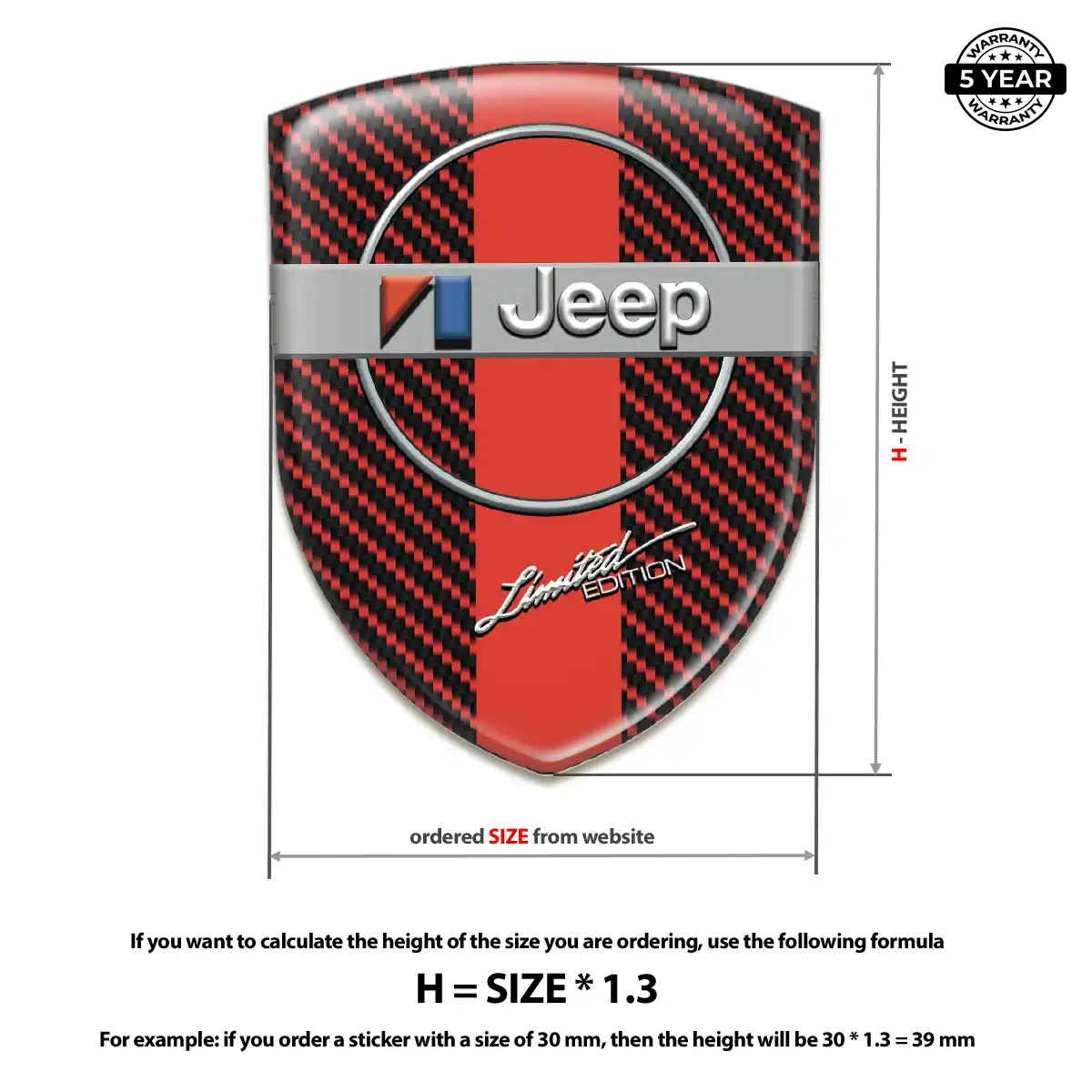 Jeep Domed Badge Prestige Line