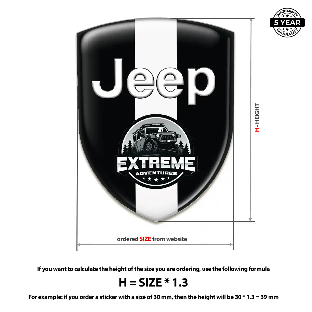 Jeep Domed Badge Prime Quality
