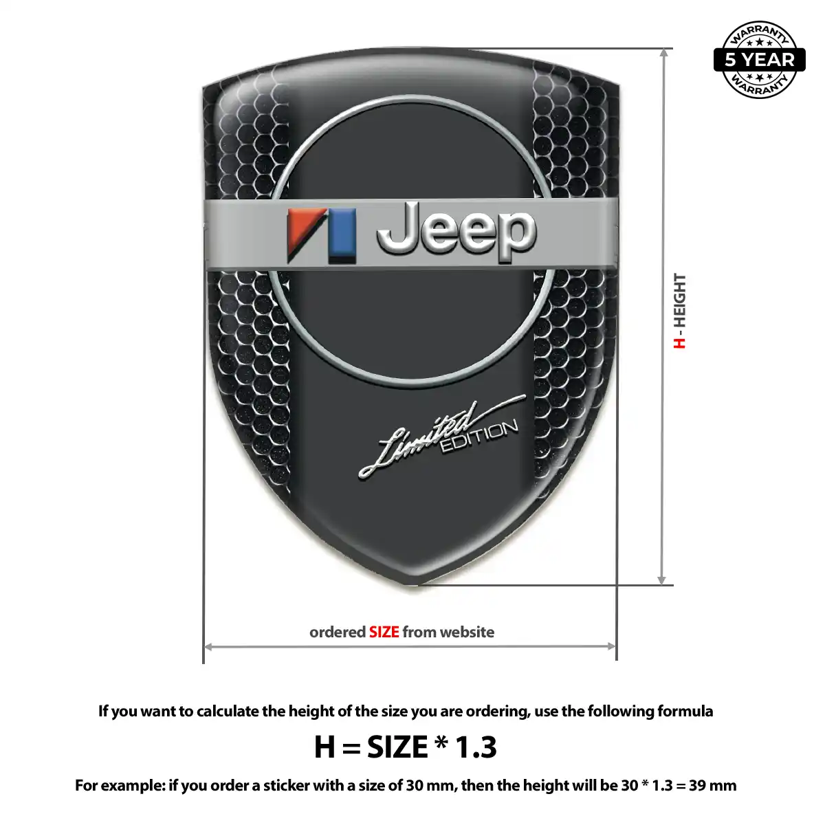 Jeep Domed Badge Resin Elite