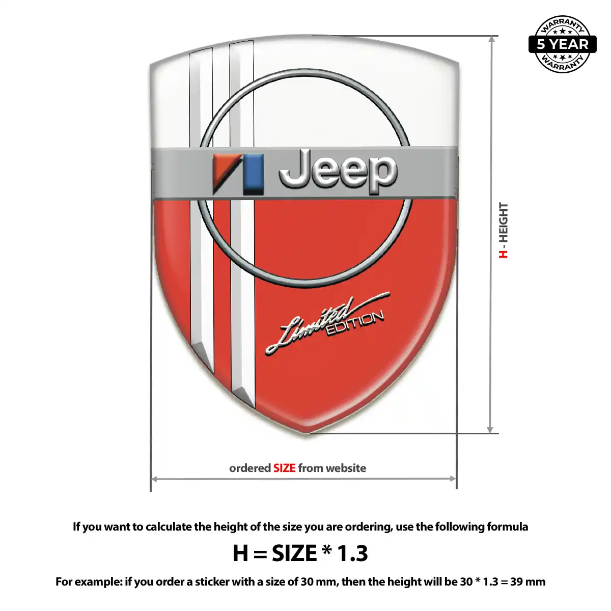 Jeep Domed Badge Resin Luxe