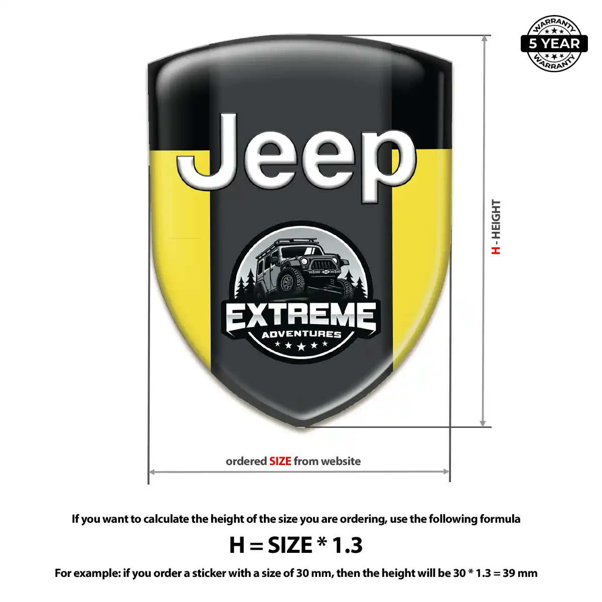 Jeep Domed Badge Sleek Style