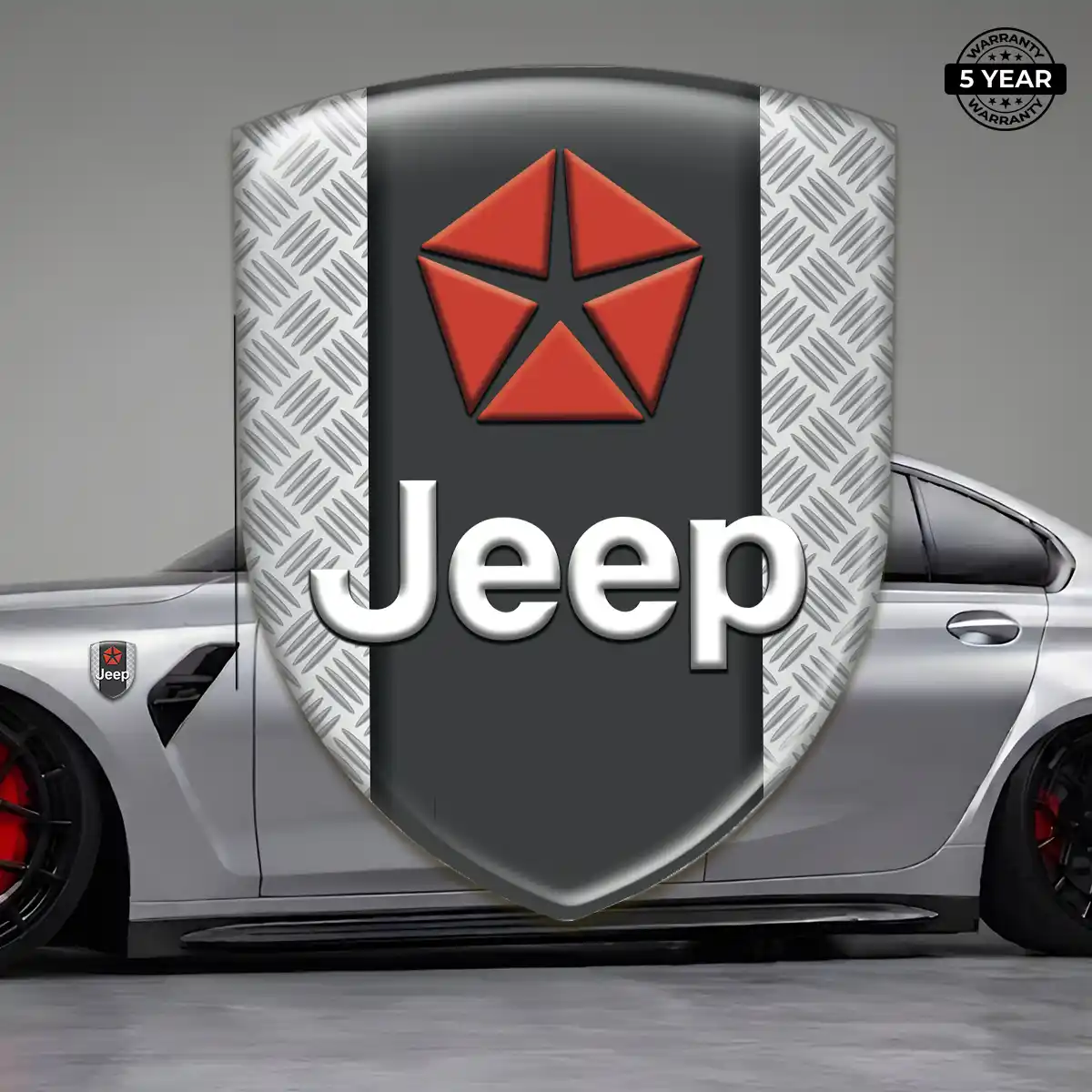 Jeep Domed Car Sticker Deluxe Edition