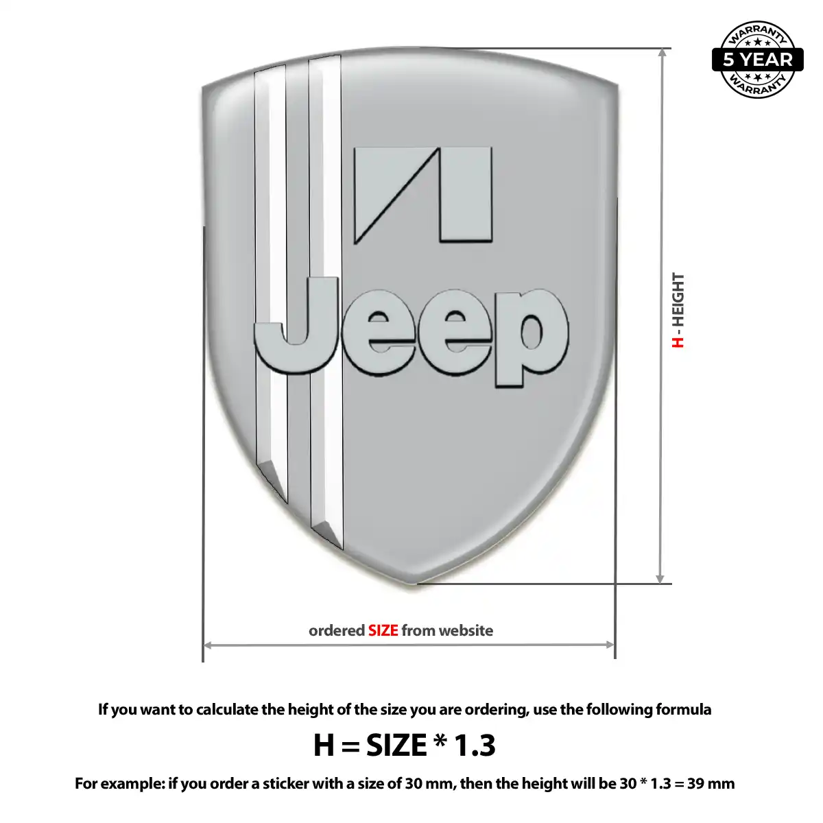 Jeep Domed Car Sticker Exclusive Series