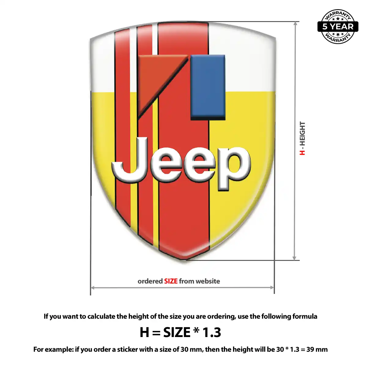 Jeep Domed Car Sticker Exterior Luxe