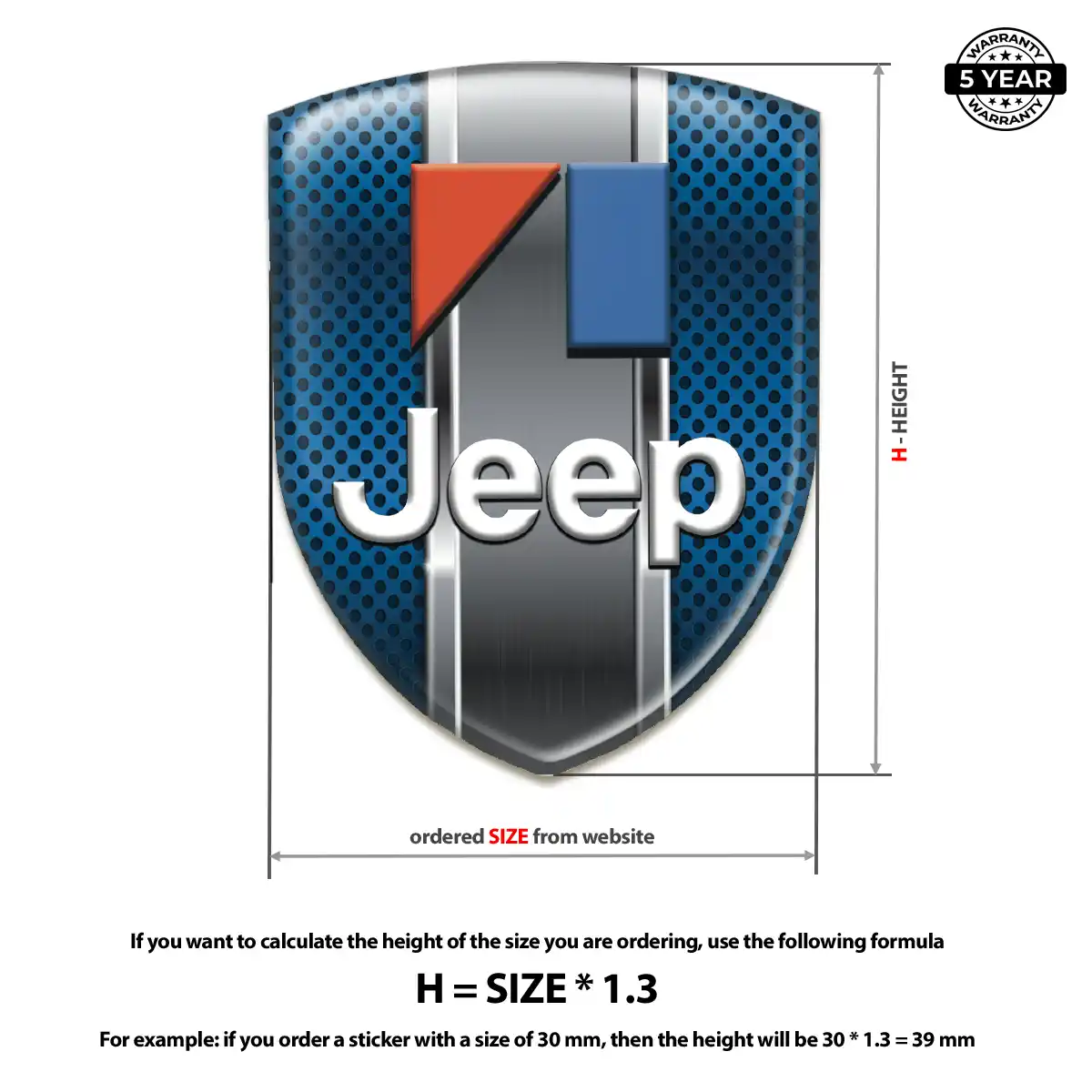 Jeep Domed Car Sticker Noble Edition