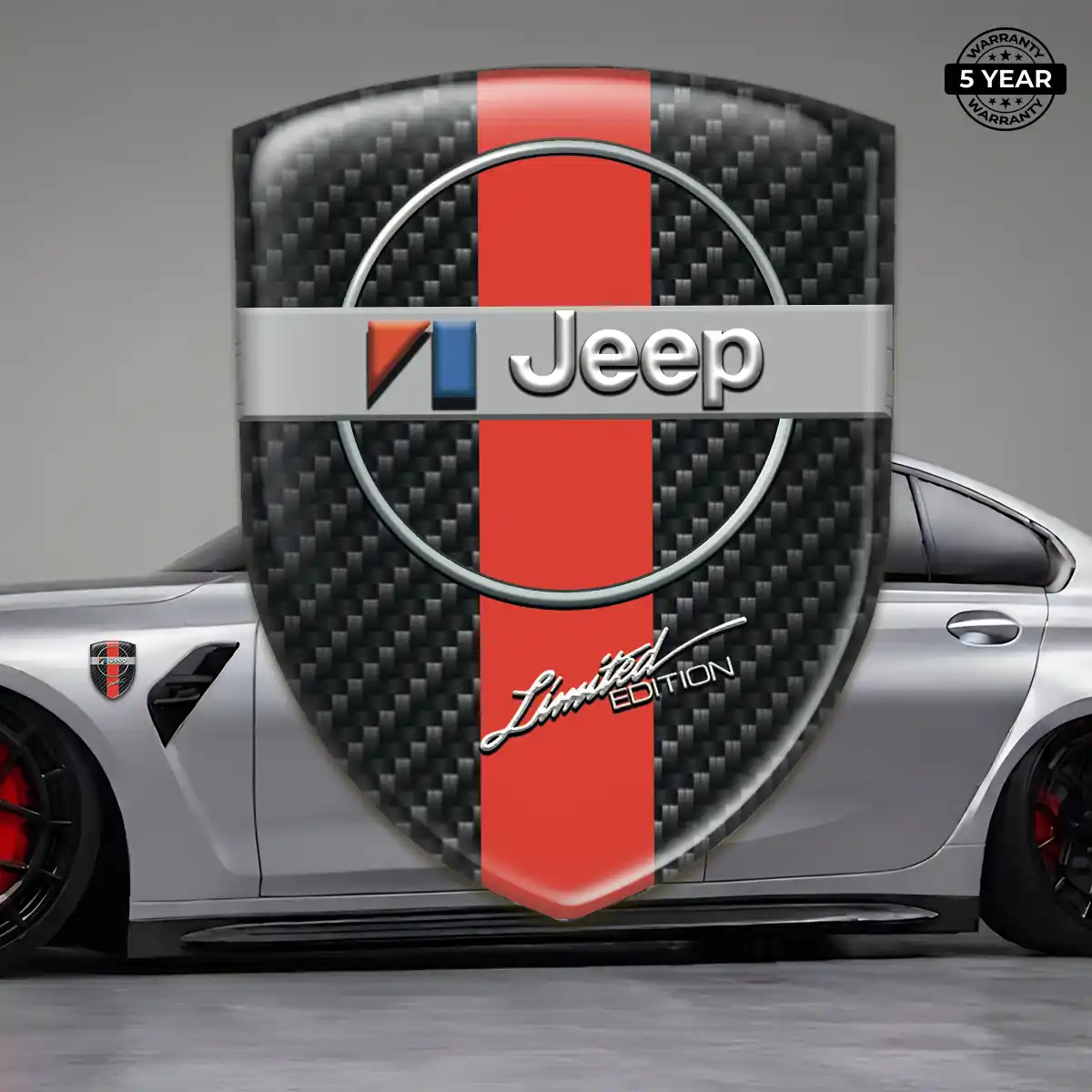 Jeep Domed Car Sticker Opulent Line