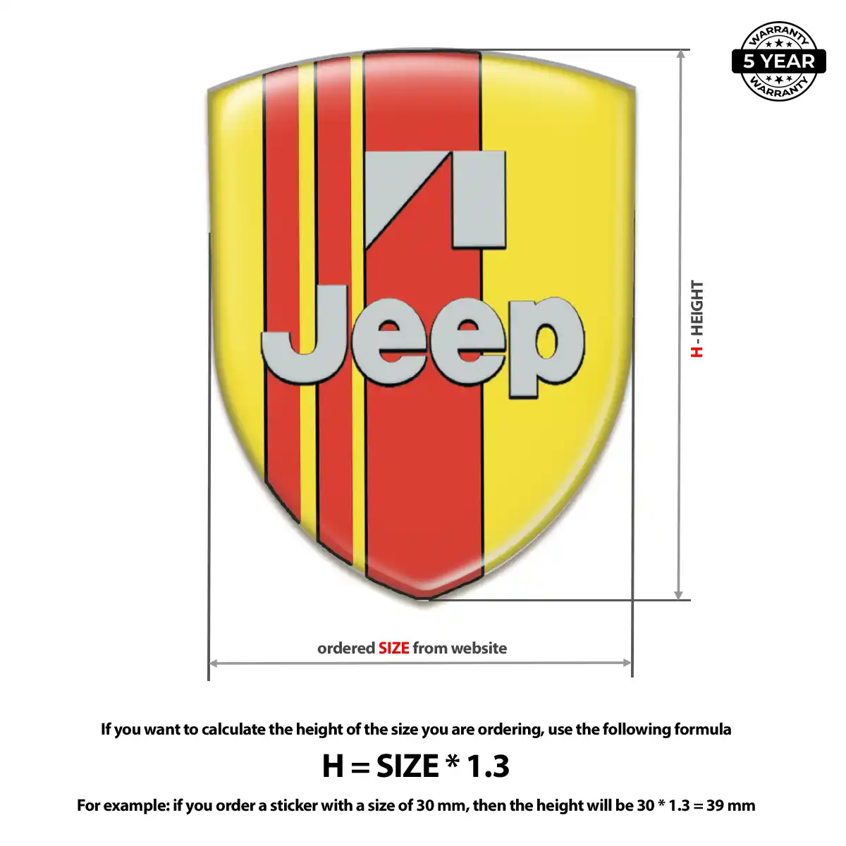 Jeep Domed Car Sticker Premium Dome