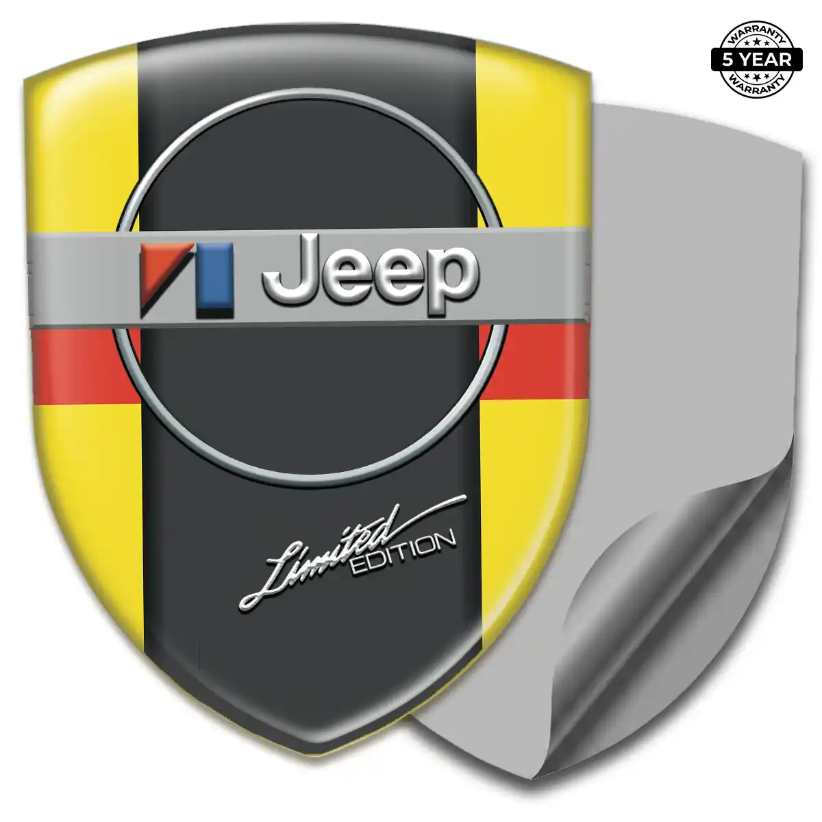 Jeep Domed Car Sticker Resin Luxe