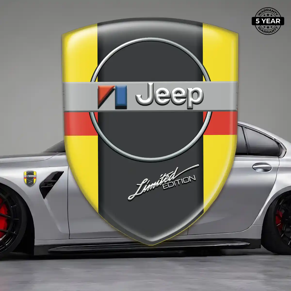Jeep Domed Car Sticker Resin Luxe