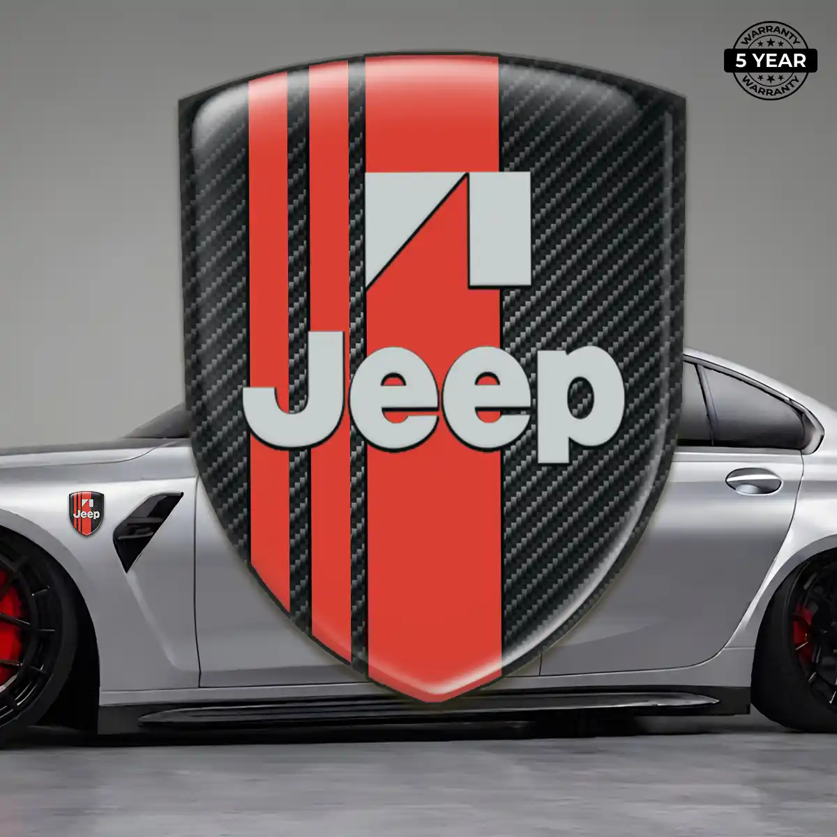 Jeep Domed Car Sticker Signature Grade