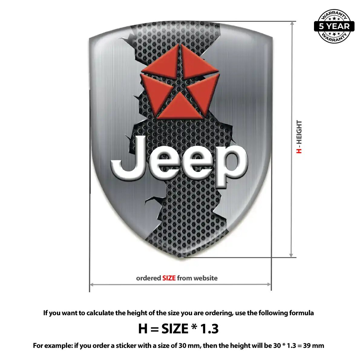 Jeep Domed Decal Elite Edition
