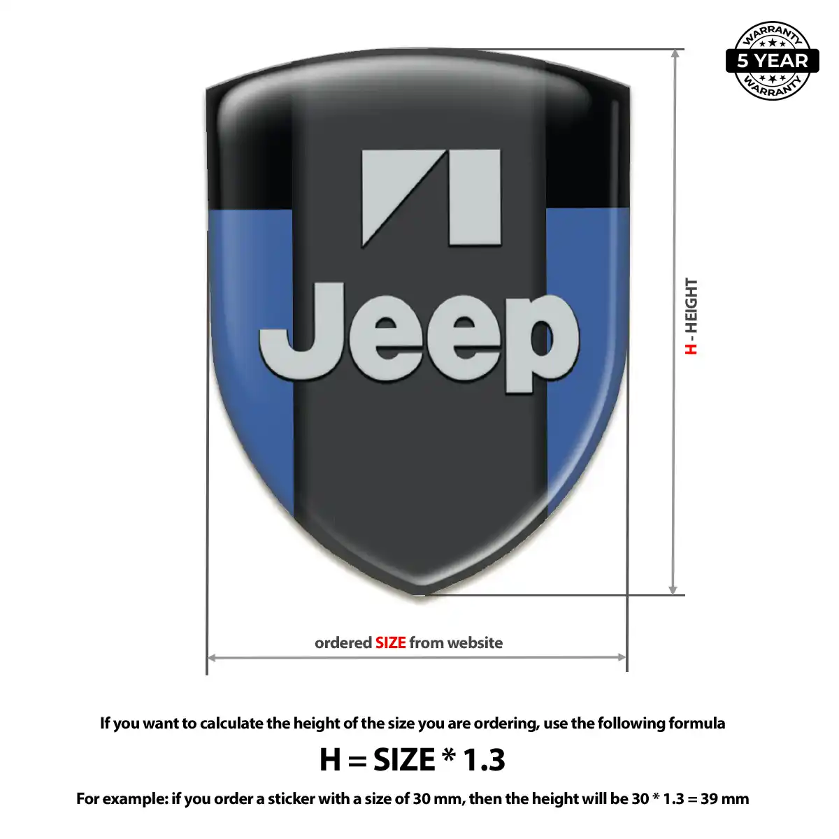 Jeep Domed Decal Exclusive Series