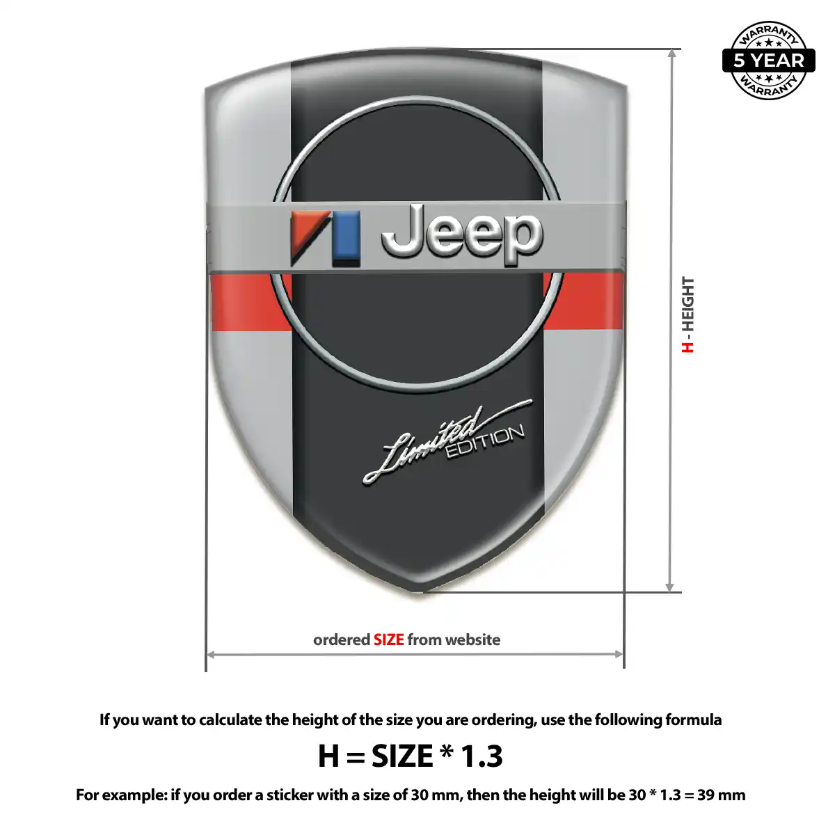 Jeep Domed Decal Noble Edition