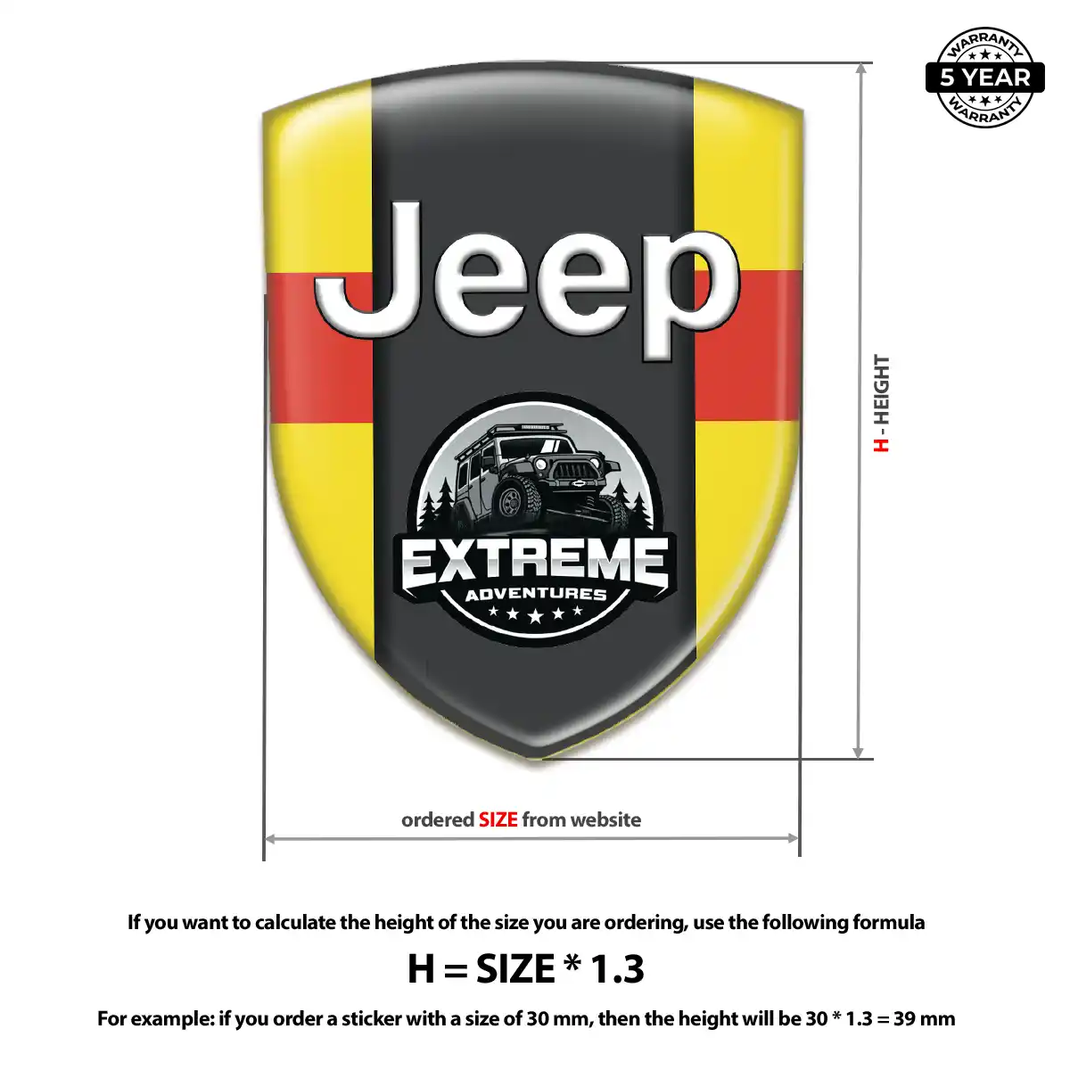 Jeep Domed Decal Prestige Line