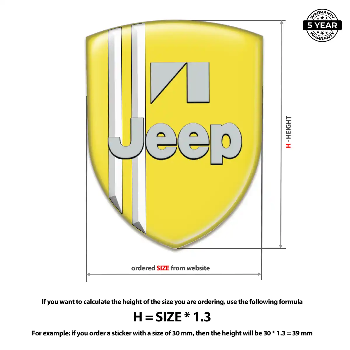 Jeep Domed Decal Prime Quality