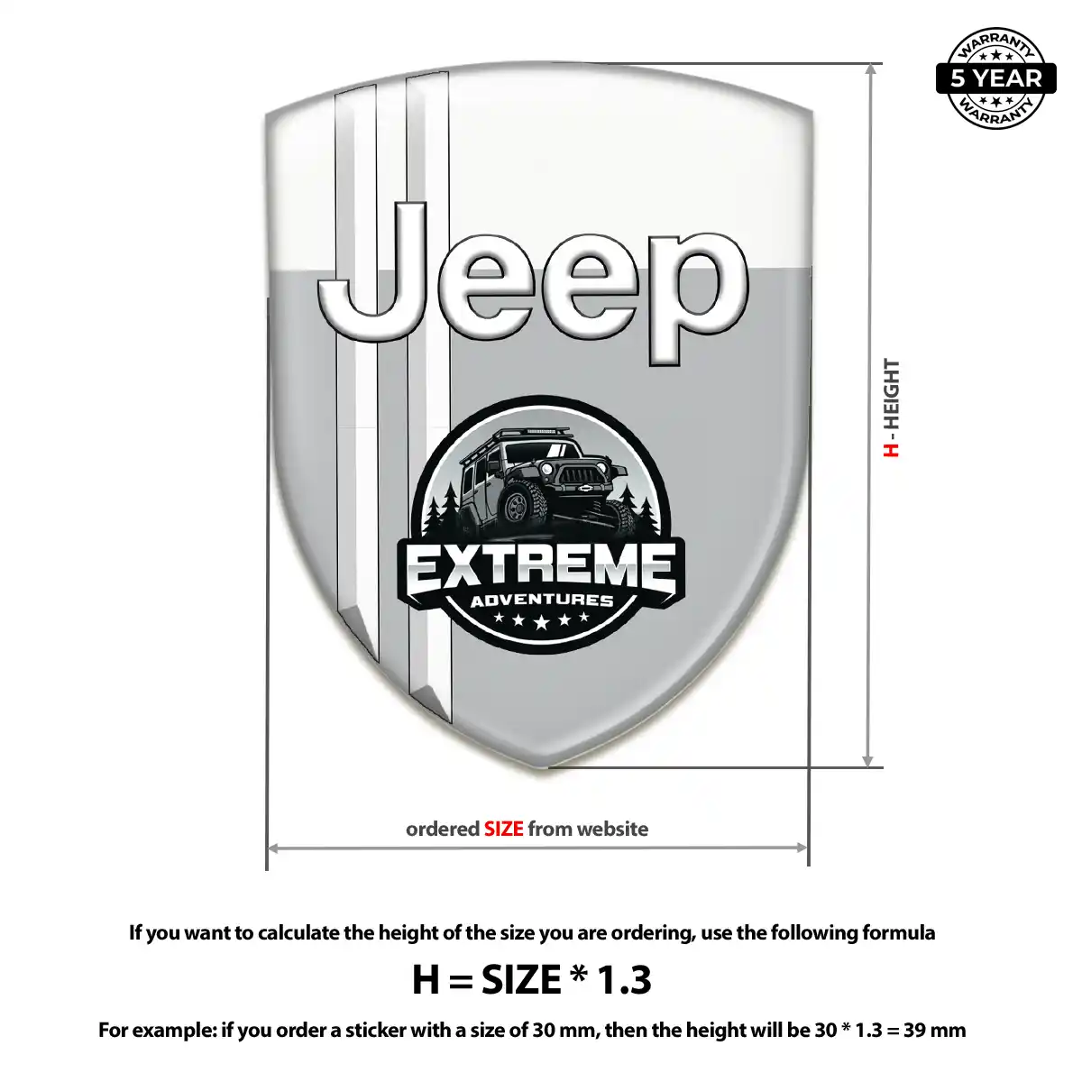Jeep Domed Decal Signature Grade
