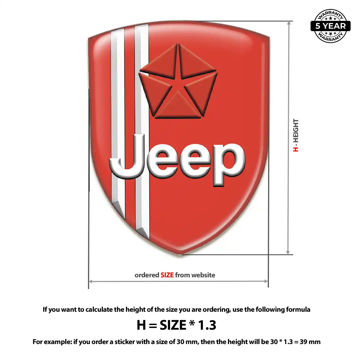 Jeep Domed Decal Sleek Style