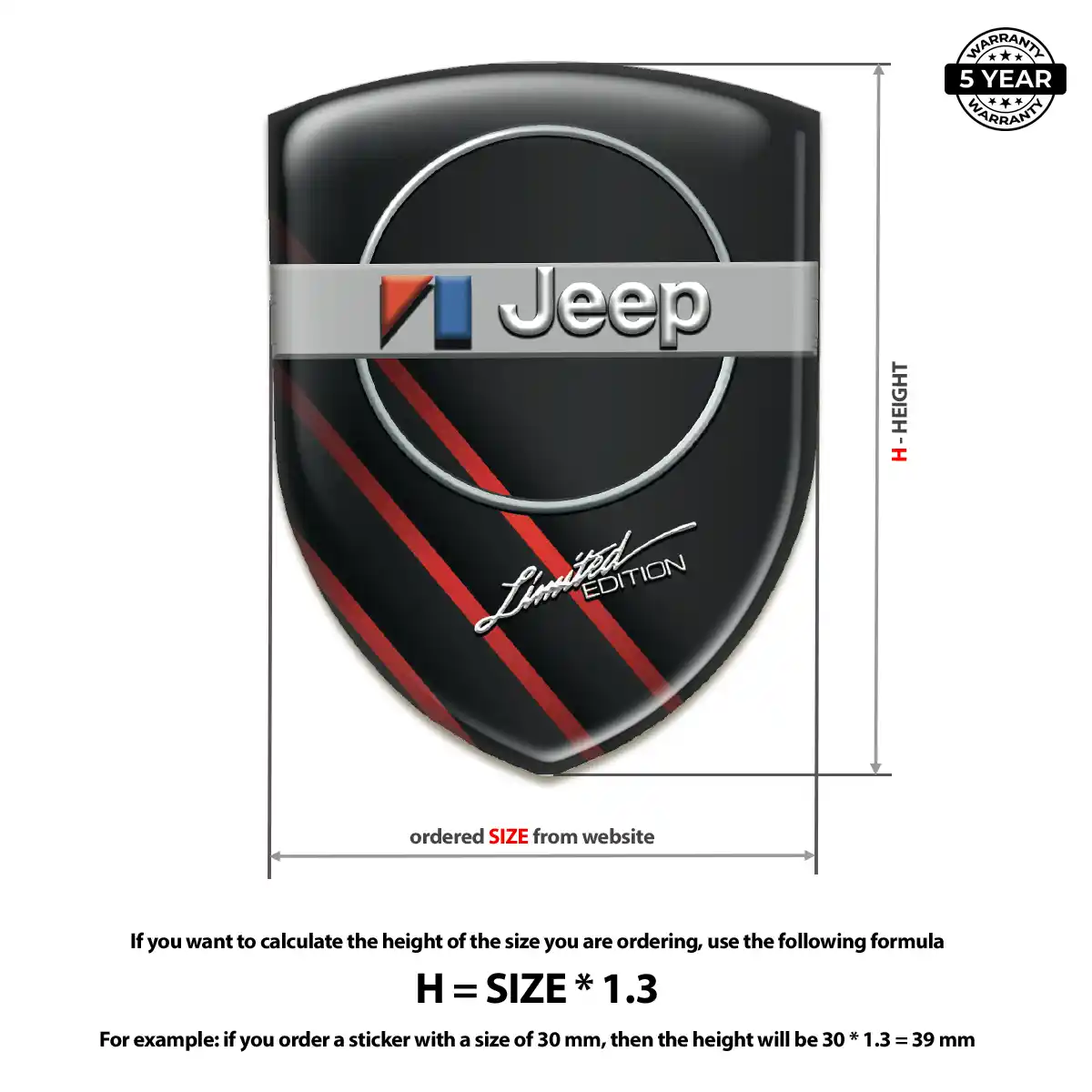 Jeep Domed Emblem Cabin Style