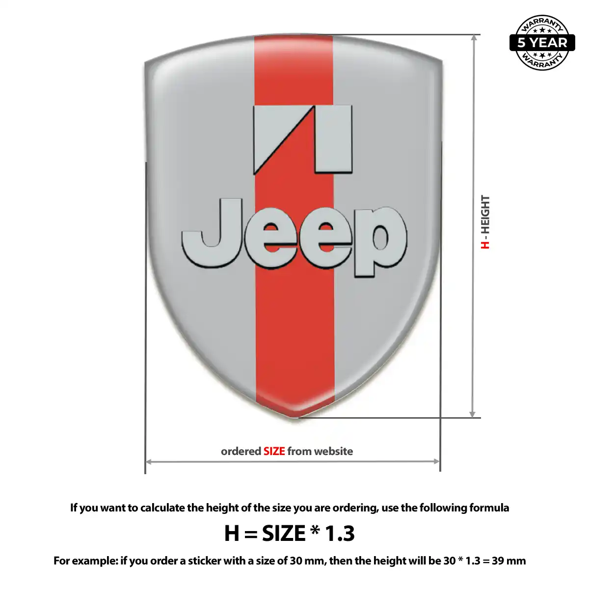 Jeep Domed Emblem Deluxe Edition