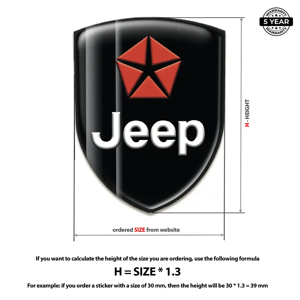 Jeep Domed Emblem Elite Edition