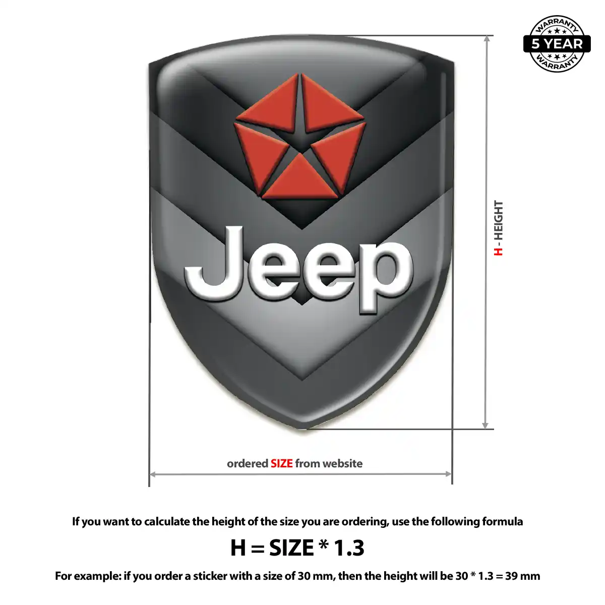 Jeep Domed Emblem Exclusive Series