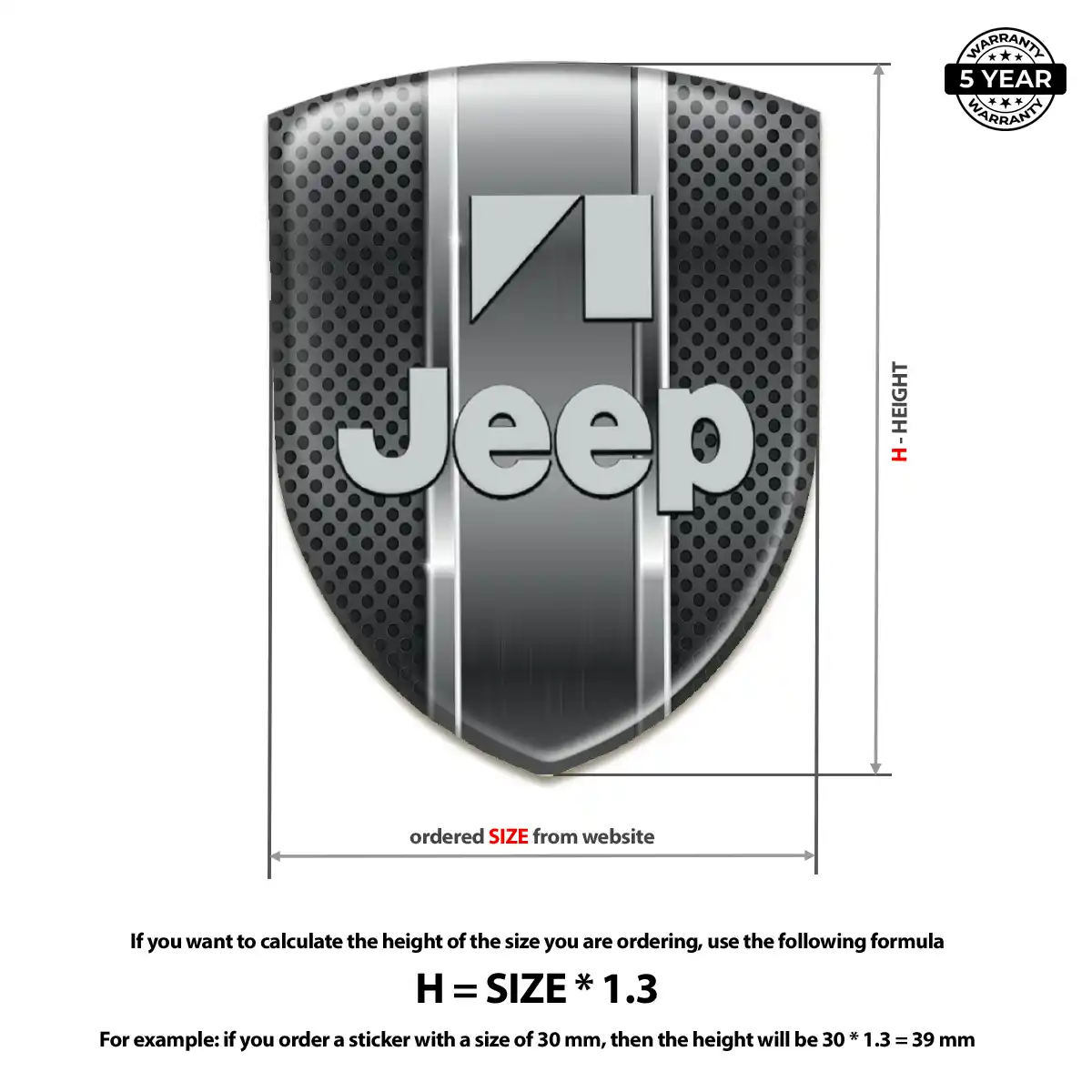 Jeep Domed Emblem Interior Luxe