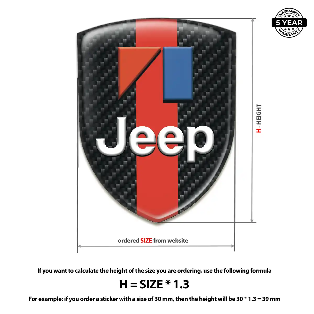 Jeep Domed Emblem Outer Style