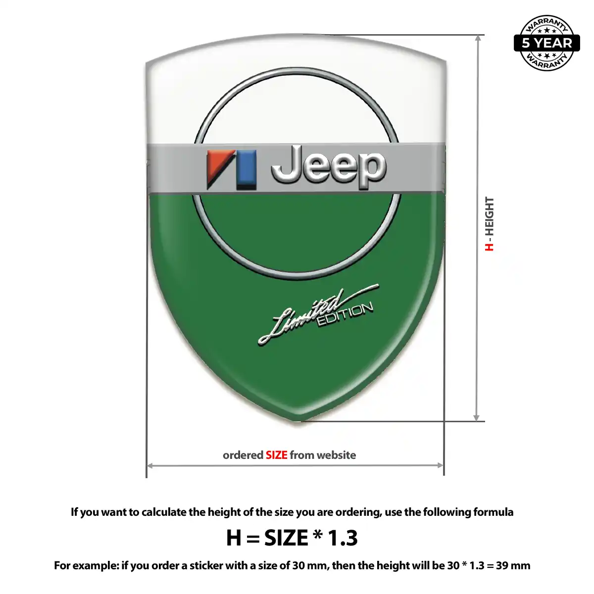 Jeep Domed Emblem Premium Dome