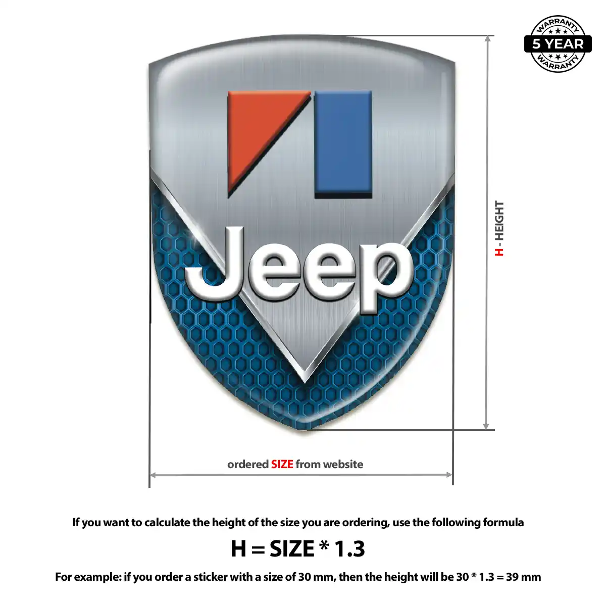Jeep Domed Emblem Prestige Line