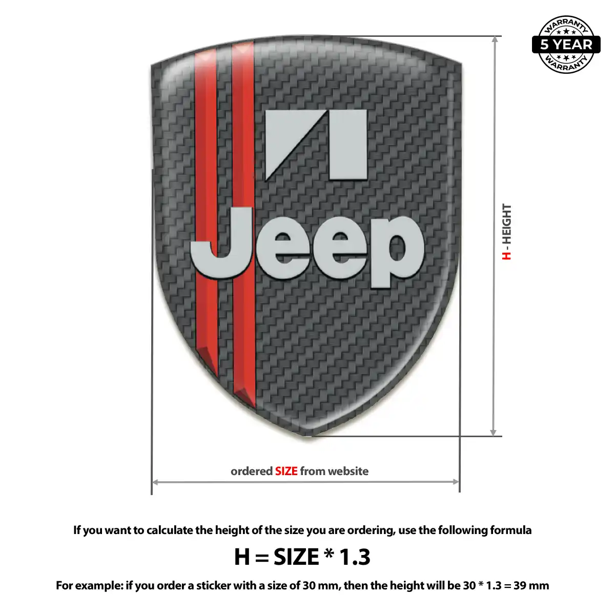 Jeep Domed Emblem Prime Quality