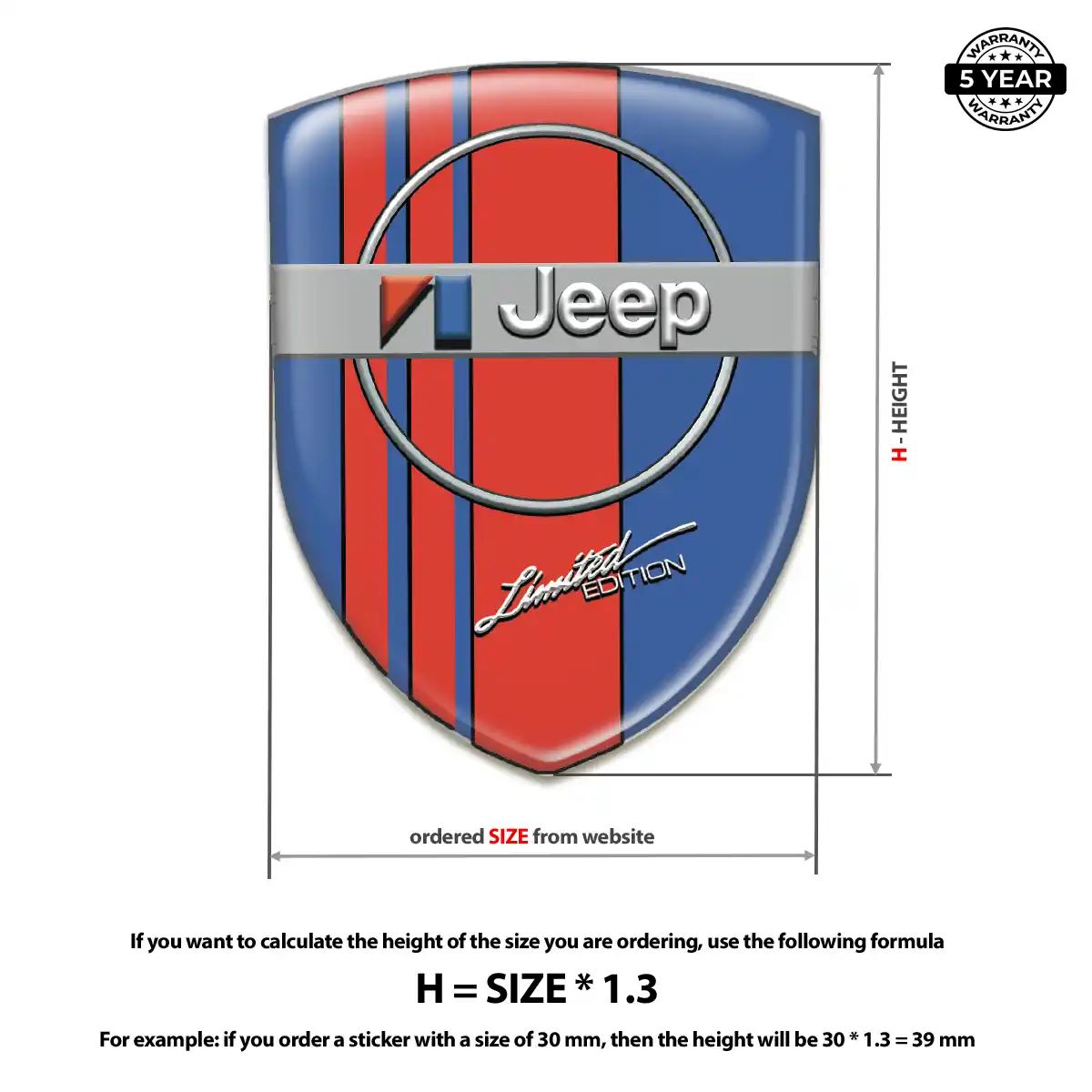 Jeep Domed Emblem Resin Elite