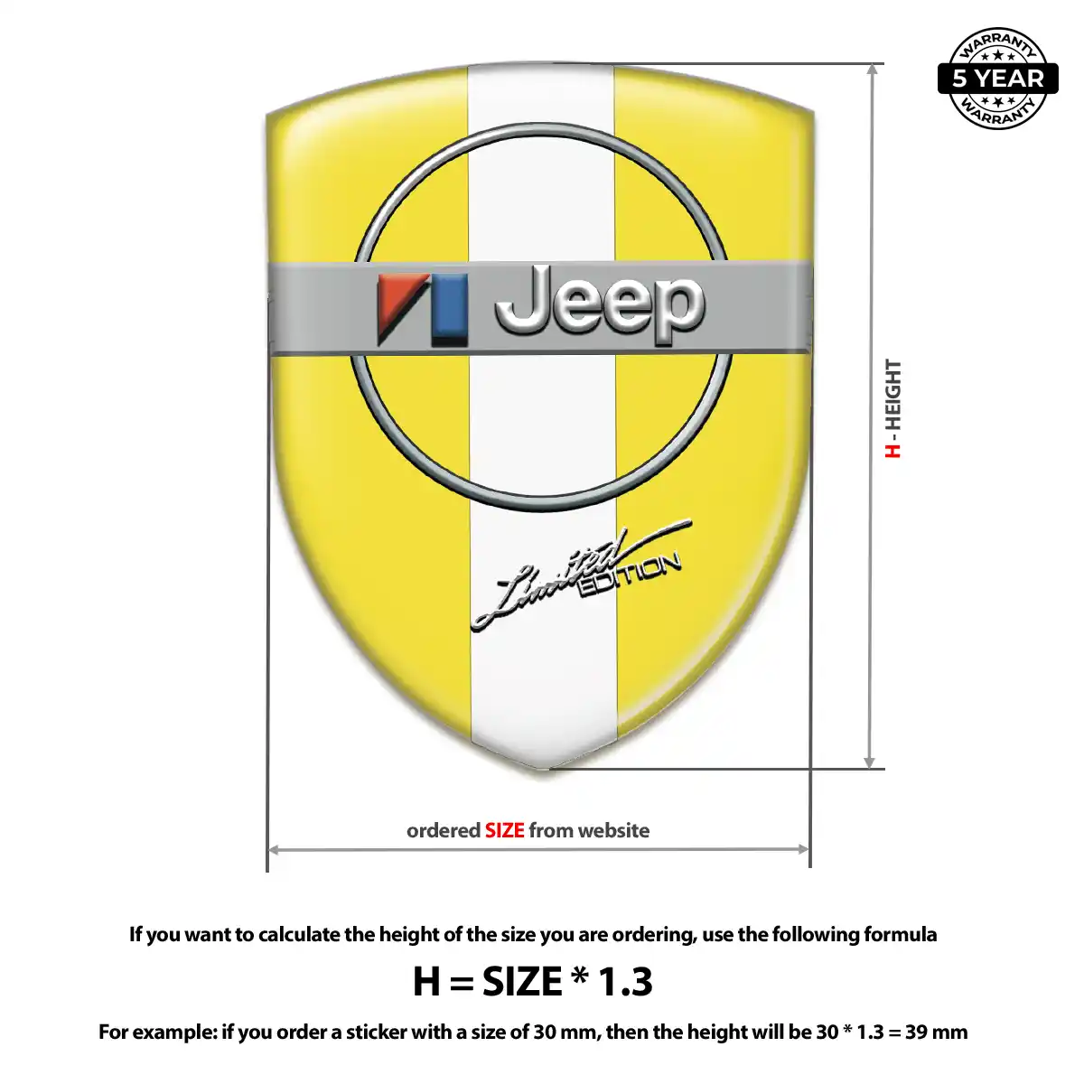 Jeep Domed Emblem Resin Luxe