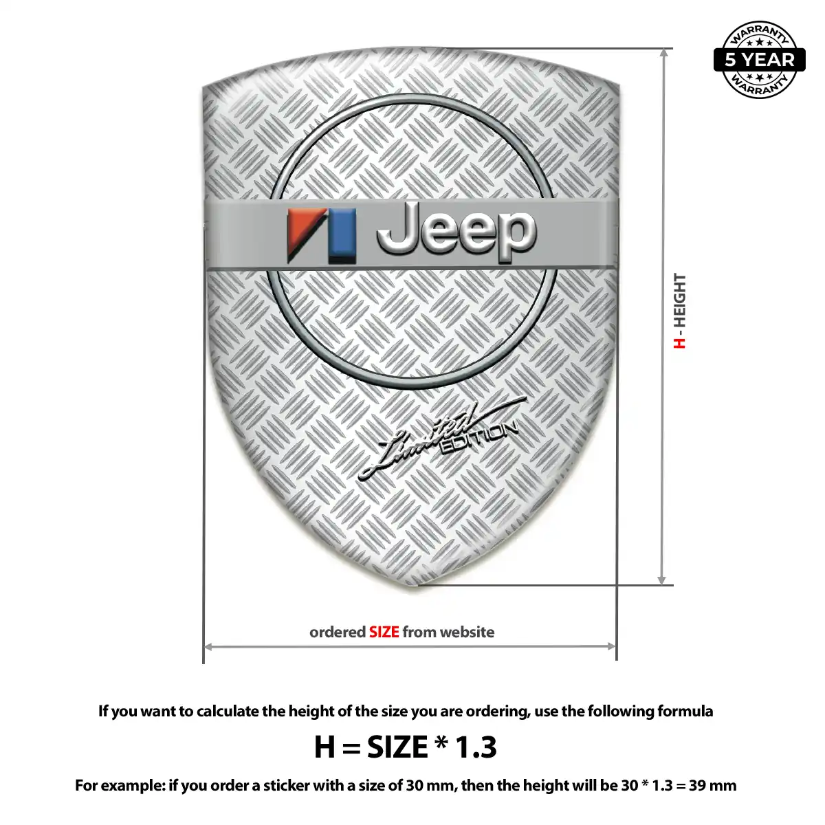 Jeep Domed Emblem Signature Grade