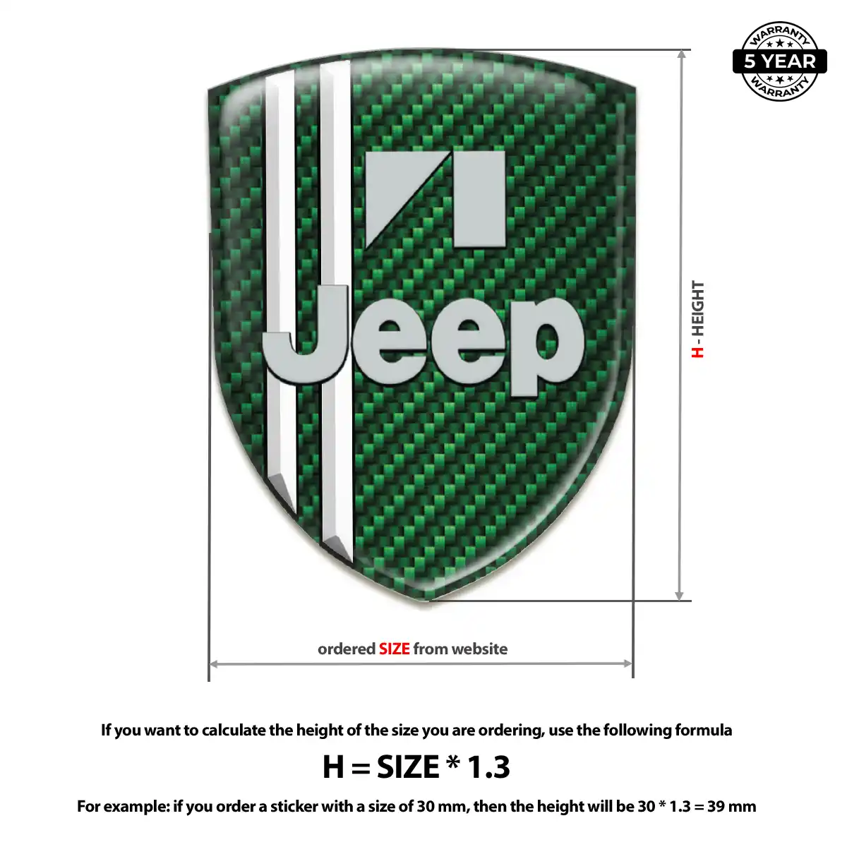 Jeep Domed Emblem Sleek Style